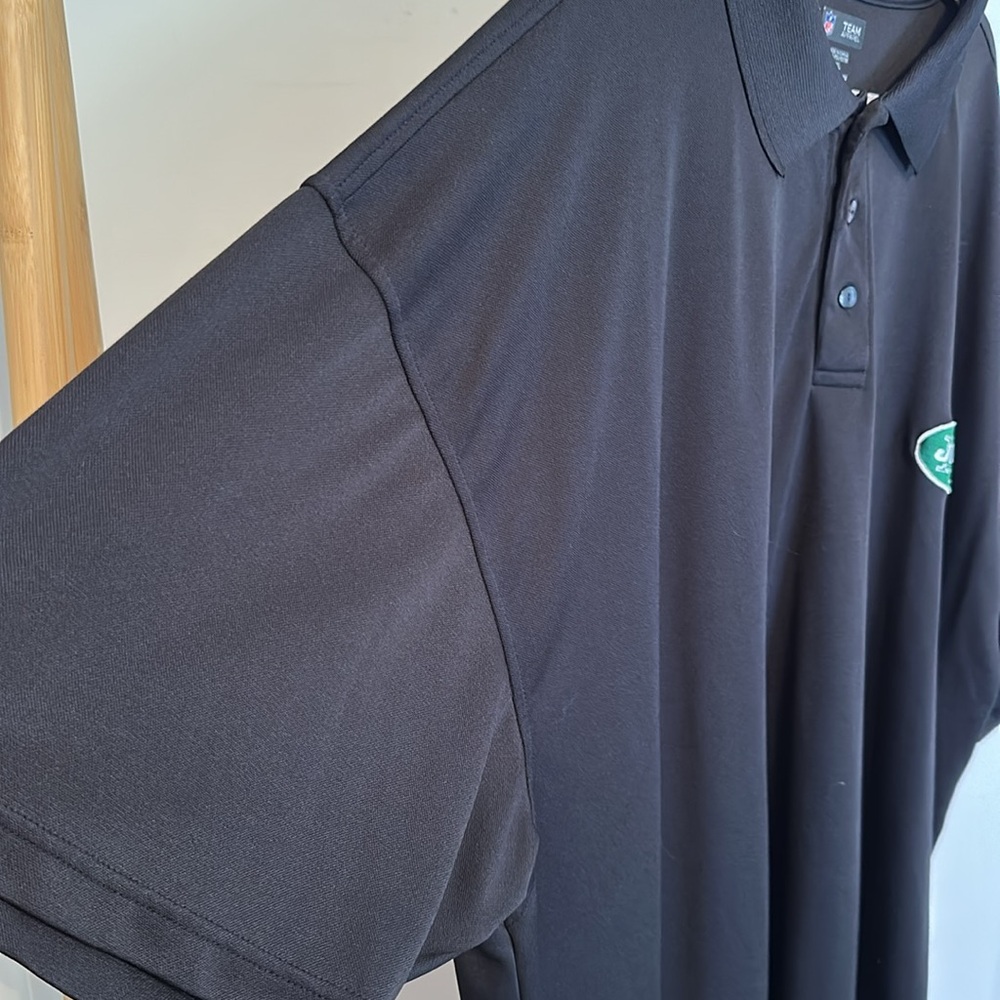 Jets Black Polo Shirt with Green Logo size 5xl - Picture 3 of 5